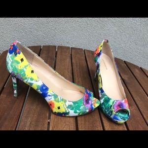 Liz Claiborne Watercolor Peep Toe Pumps